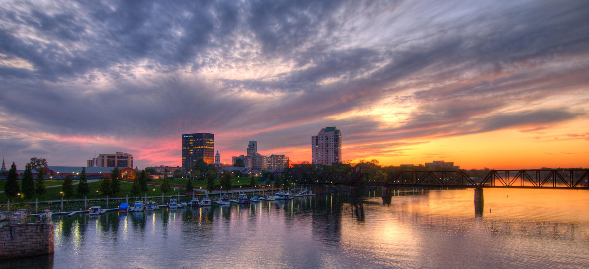 Augusta Skyline at Sunset