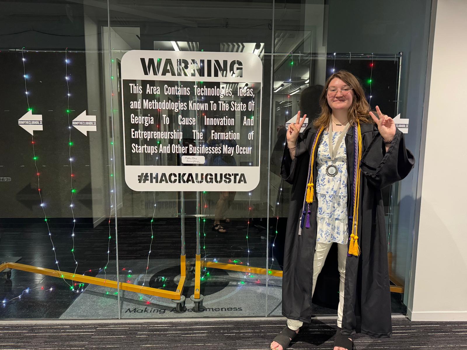 Cameron Cunningham, AU Cybersecurity Engineering Grad, at Georgia Cyber Innovation & Training Center 