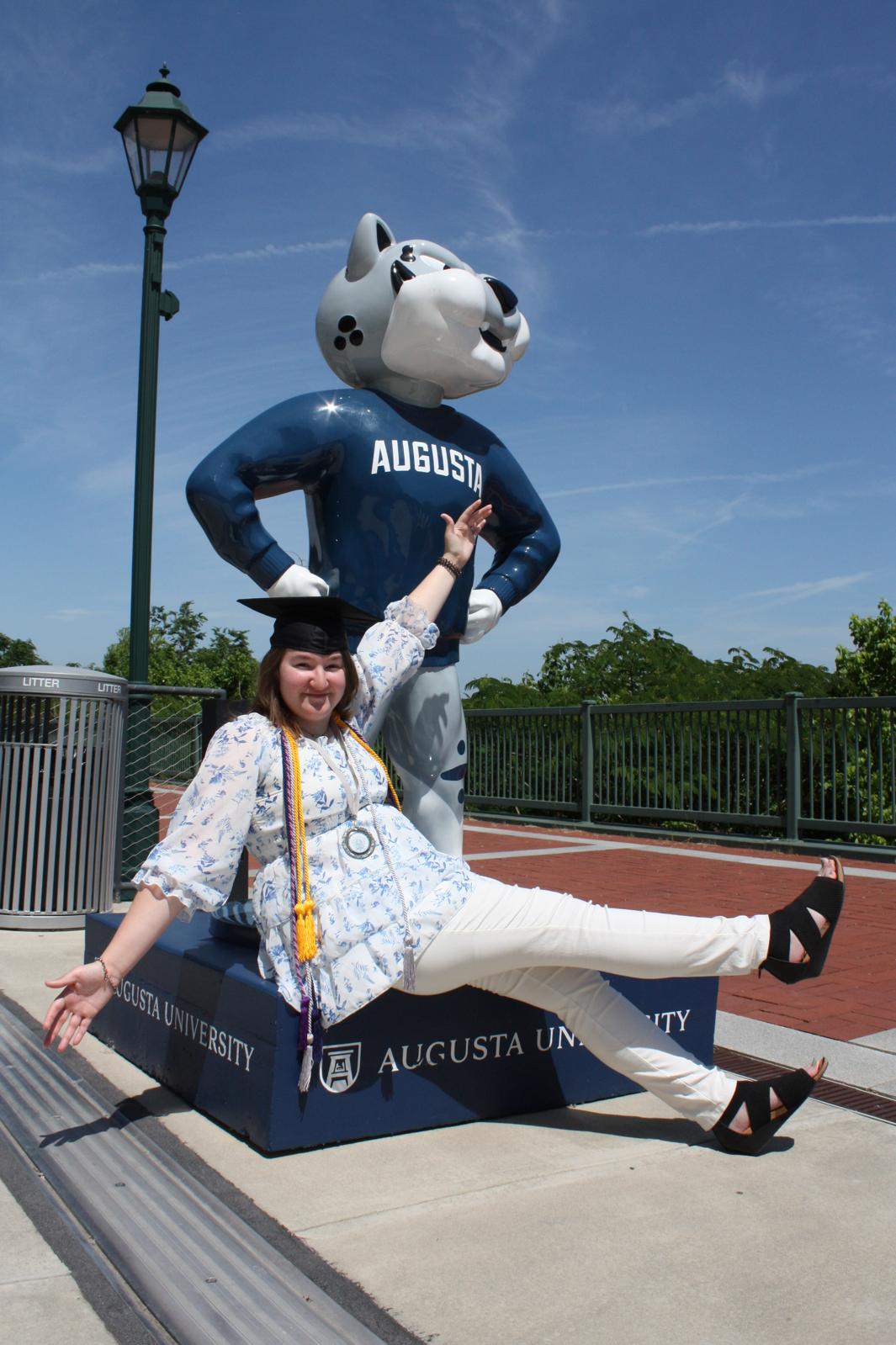 Cameron Cunningham - AU Grad - and Augustus at Georgia Cyber Center