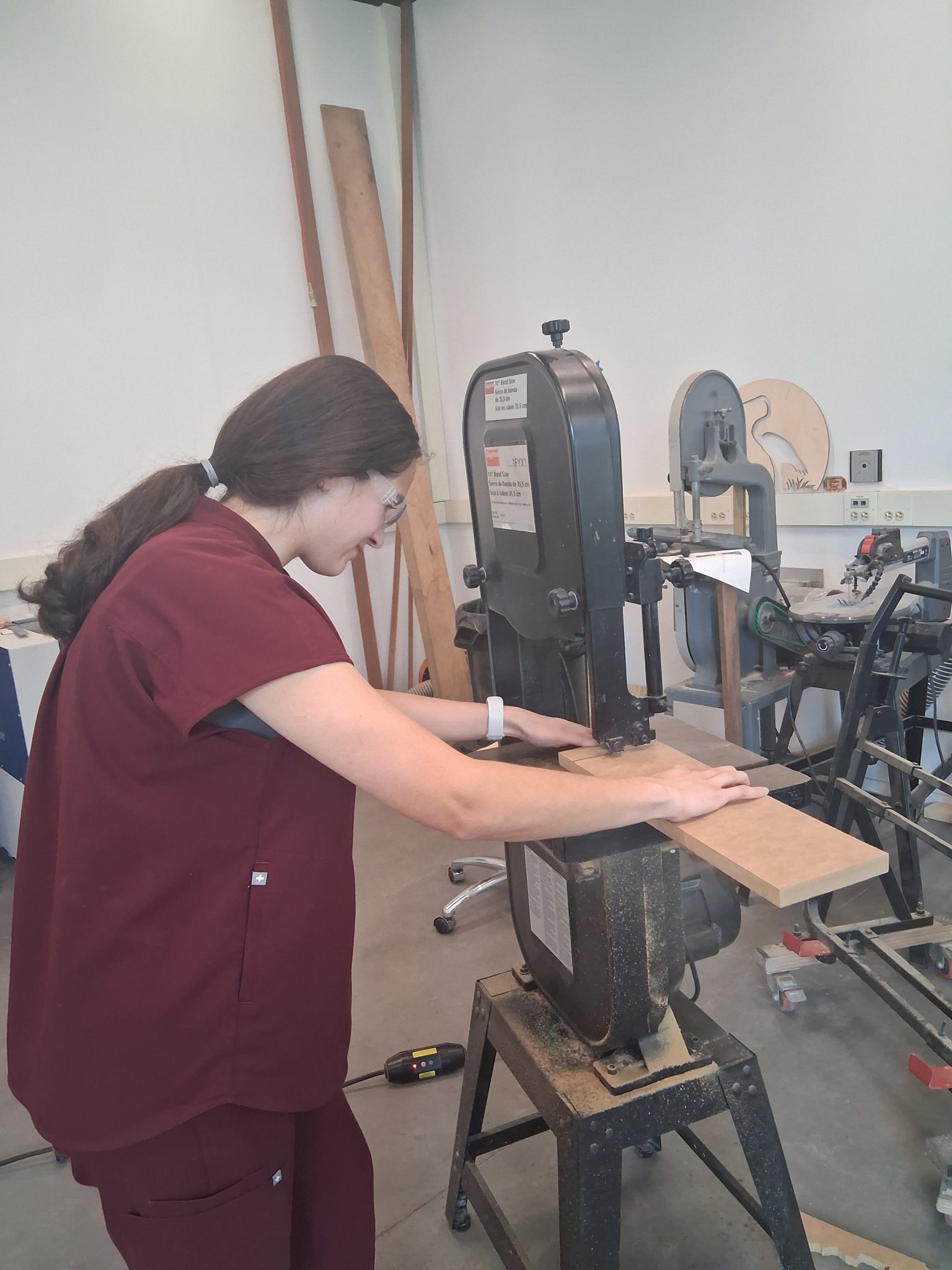 Augusta University OT Student working on medical assistance devices 