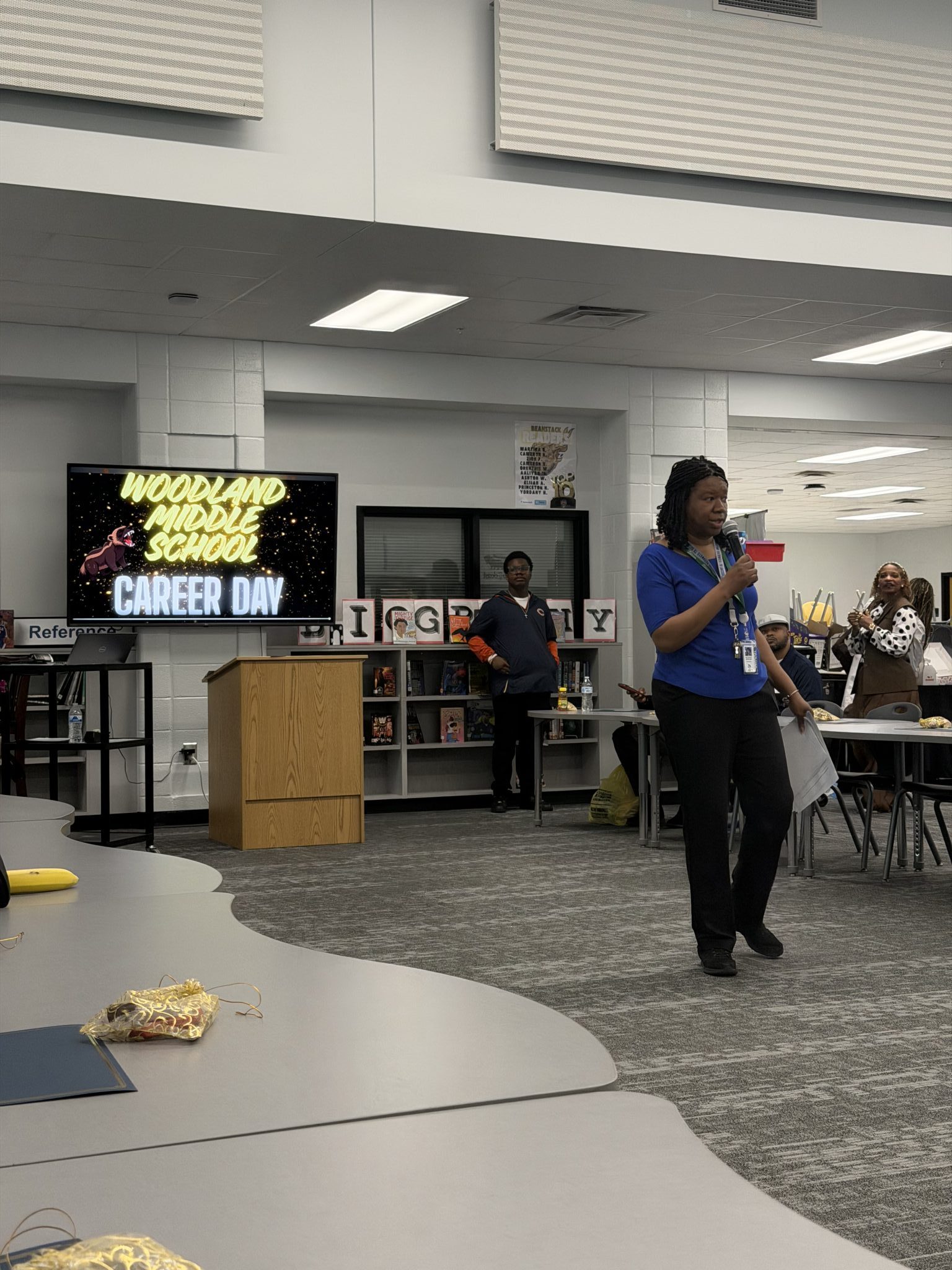 Georgia Cyber Center visited Woodland Middle School (Atlanta) for Career Day