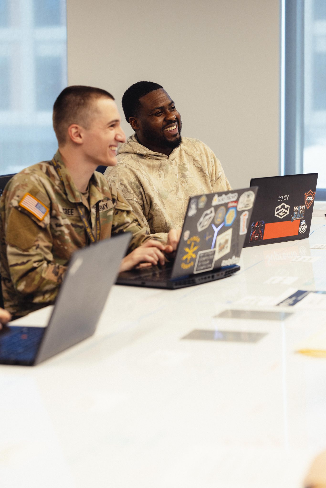 Service members training at the Georgia Cyber Center