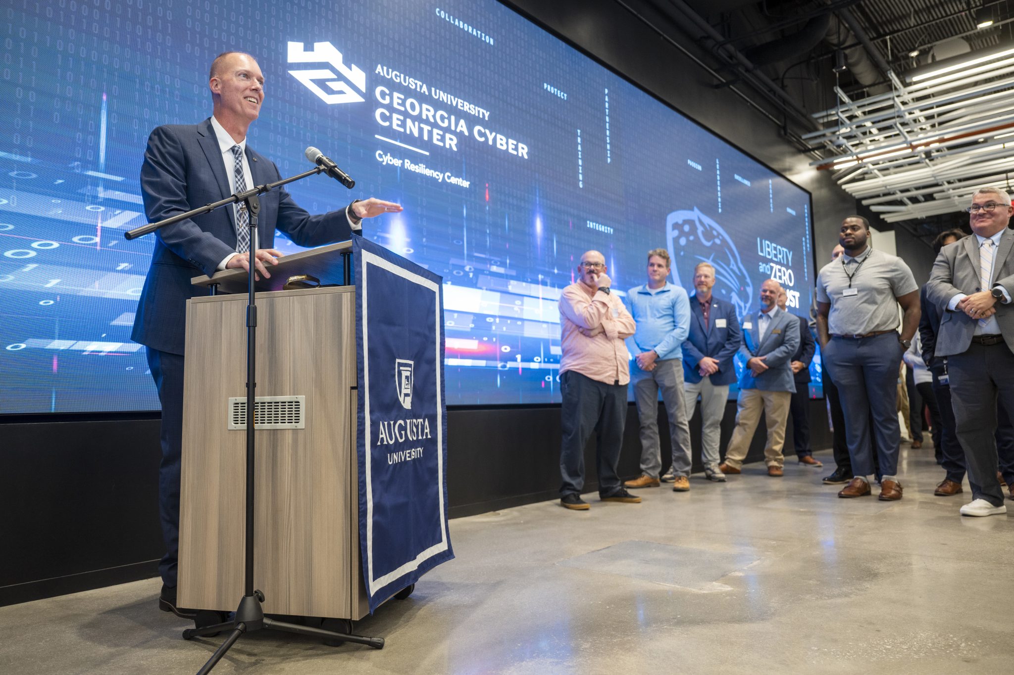 Eric Toler speaking at the Georgia Cyber Center: Cyber Resiliency Center Grand Opening