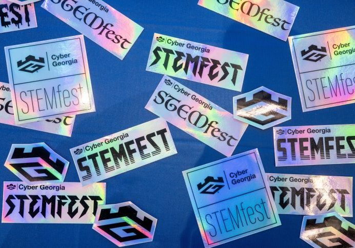 Stickers at Middle School STEMFest 2026 at Georgia Cyber Center