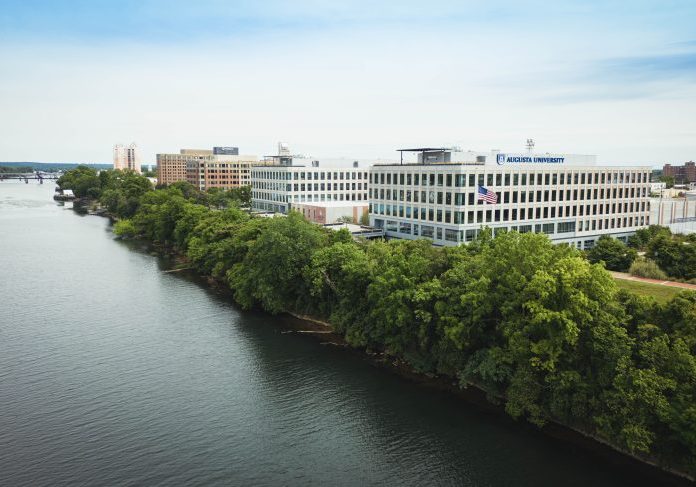 Georgia Cyber Center at Augusta University campus view from the Savannah River